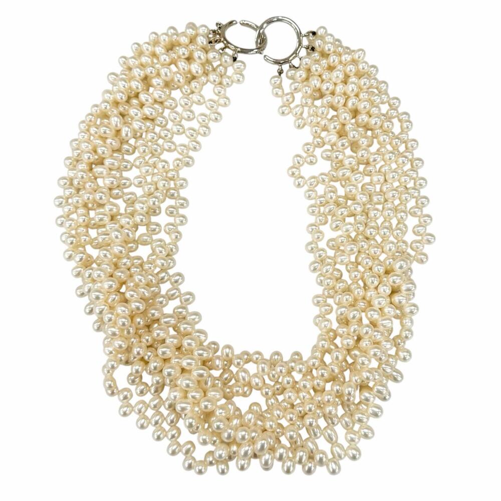 TIFFANY&Co. Tiffany & Co. Paloma Picasso Pearl 925 Torsade 8-Strand Necklace,...
